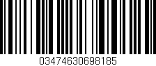 Código de barras (EAN, GTIN, SKU, ISBN): '03474630698185'