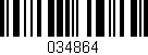 Código de barras (EAN, GTIN, SKU, ISBN): '034864'