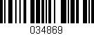 Código de barras (EAN, GTIN, SKU, ISBN): '034869'