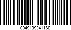 Código de barras (EAN, GTIN, SKU, ISBN): '0349189041160'