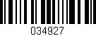 Código de barras (EAN, GTIN, SKU, ISBN): '034927'