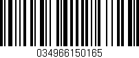 Código de barras (EAN, GTIN, SKU, ISBN): '034966150165'