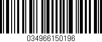 Código de barras (EAN, GTIN, SKU, ISBN): '034966150196'