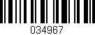 Código de barras (EAN, GTIN, SKU, ISBN): '034967'