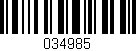 Código de barras (EAN, GTIN, SKU, ISBN): '034985'