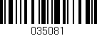Código de barras (EAN, GTIN, SKU, ISBN): '035081'