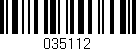 Código de barras (EAN, GTIN, SKU, ISBN): '035112'
