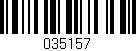 Código de barras (EAN, GTIN, SKU, ISBN): '035157'