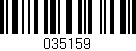 Código de barras (EAN, GTIN, SKU, ISBN): '035159'