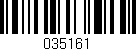 Código de barras (EAN, GTIN, SKU, ISBN): '035161'