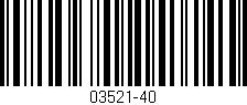 Código de barras (EAN, GTIN, SKU, ISBN): '03521-40'