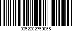 Código de barras (EAN, GTIN, SKU, ISBN): '0352202753865'
