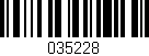Código de barras (EAN, GTIN, SKU, ISBN): '035228'