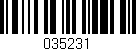 Código de barras (EAN, GTIN, SKU, ISBN): '035231'
