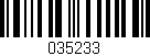 Código de barras (EAN, GTIN, SKU, ISBN): '035233'