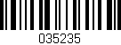 Código de barras (EAN, GTIN, SKU, ISBN): '035235'
