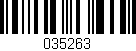 Código de barras (EAN, GTIN, SKU, ISBN): '035263'