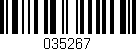 Código de barras (EAN, GTIN, SKU, ISBN): '035267'