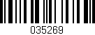 Código de barras (EAN, GTIN, SKU, ISBN): '035269'