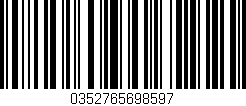 Código de barras (EAN, GTIN, SKU, ISBN): '0352765698597'