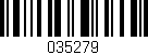 Código de barras (EAN, GTIN, SKU, ISBN): '035279'