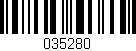 Código de barras (EAN, GTIN, SKU, ISBN): '035280'