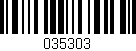 Código de barras (EAN, GTIN, SKU, ISBN): '035303'