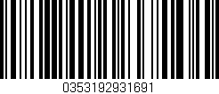Código de barras (EAN, GTIN, SKU, ISBN): '0353192931691'