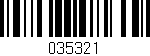 Código de barras (EAN, GTIN, SKU, ISBN): '035321'
