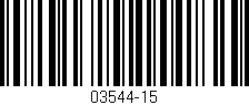 Código de barras (EAN, GTIN, SKU, ISBN): '03544-15'