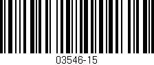 Código de barras (EAN, GTIN, SKU, ISBN): '03546-15'