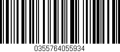 Código de barras (EAN, GTIN, SKU, ISBN): '0355764055934'