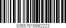 Código de barras (EAN, GTIN, SKU, ISBN): '03557815892223'