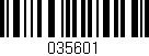 Código de barras (EAN, GTIN, SKU, ISBN): '035601'