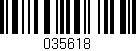 Código de barras (EAN, GTIN, SKU, ISBN): '035618'