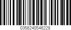 Código de barras (EAN, GTIN, SKU, ISBN): '0356240546229'