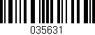 Código de barras (EAN, GTIN, SKU, ISBN): '035631'