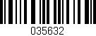 Código de barras (EAN, GTIN, SKU, ISBN): '035632'