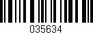 Código de barras (EAN, GTIN, SKU, ISBN): '035634'