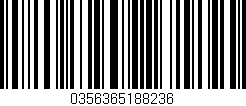 Código de barras (EAN, GTIN, SKU, ISBN): '0356365188236'