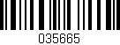 Código de barras (EAN, GTIN, SKU, ISBN): '035665'