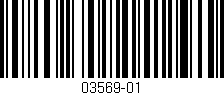 Código de barras (EAN, GTIN, SKU, ISBN): '03569-01'