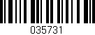 Código de barras (EAN, GTIN, SKU, ISBN): '035731'