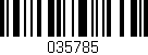 Código de barras (EAN, GTIN, SKU, ISBN): '035785'