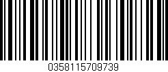 Código de barras (EAN, GTIN, SKU, ISBN): '0358115709739'