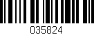 Código de barras (EAN, GTIN, SKU, ISBN): '035824'