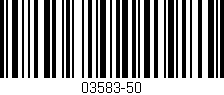 Código de barras (EAN, GTIN, SKU, ISBN): '03583-50'