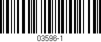 Código de barras (EAN, GTIN, SKU, ISBN): '03596-1'