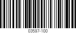 Código de barras (EAN, GTIN, SKU, ISBN): '03597-100'