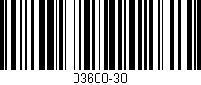 Código de barras (EAN, GTIN, SKU, ISBN): '03600-30'